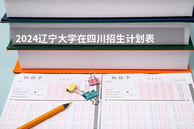 2024辽宁大学在四川招生计划表
