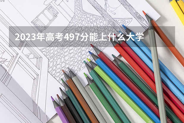 2023年高考497分能上什么大学