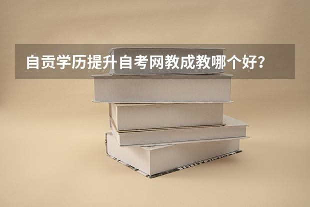 自贡学历提升自考网教成教哪个好?