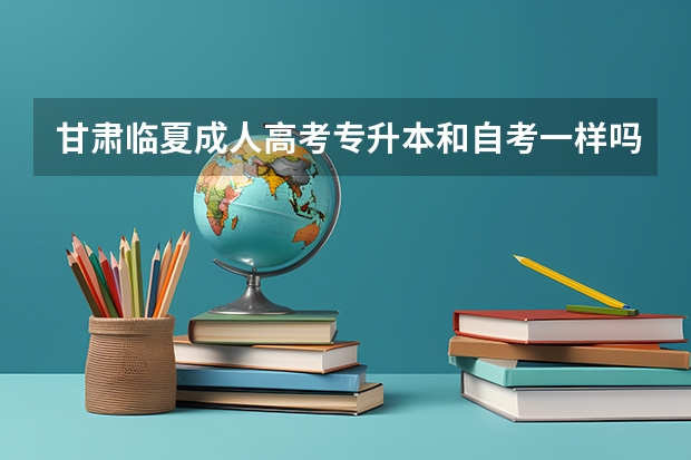 甘肃临夏成人高考专升本和自考一样吗?