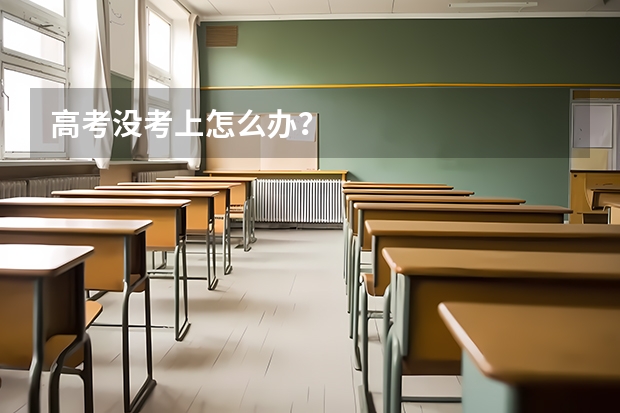 高考没考上怎么办？