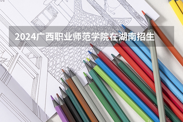 2024广西职业师范学院在湖南招生计划