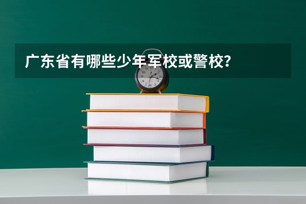 广东省有哪些少年军校或警校?