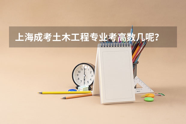 上海成考土木工程专业考高数几呢？