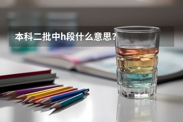 本科二批中h段什么意思？