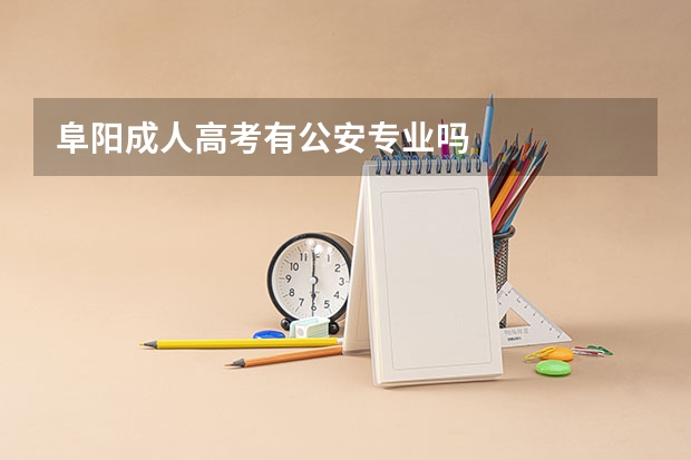 阜阳成人高考有公安专业吗