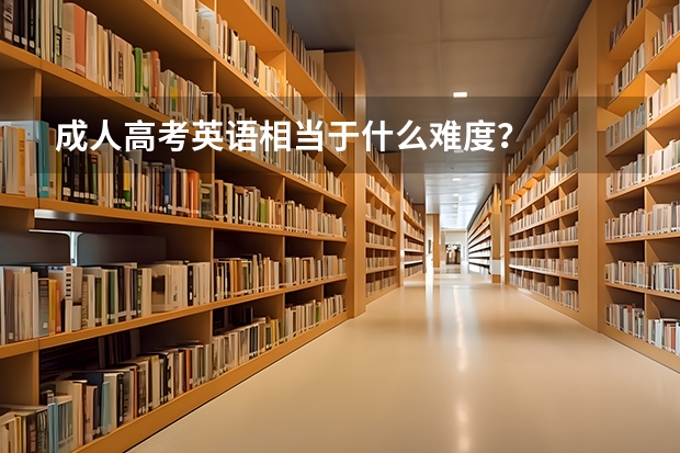 成人高考英语相当于什么难度?