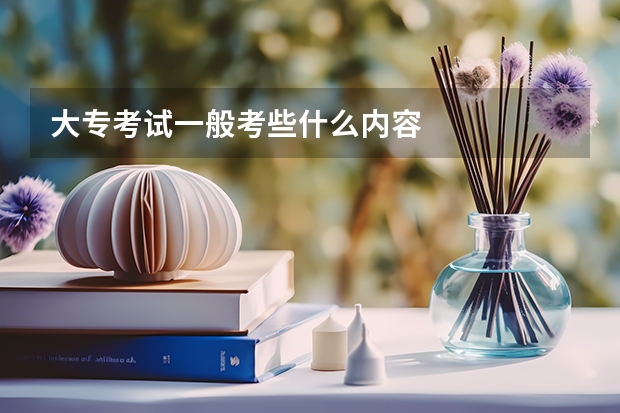大专考试一般考些什么内容
