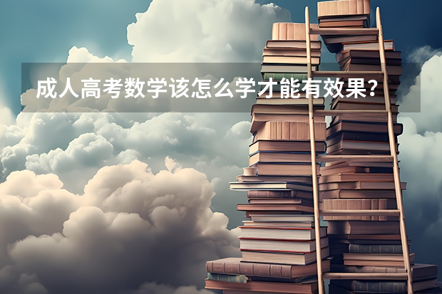 成人高考数学该怎么学才能有效果?