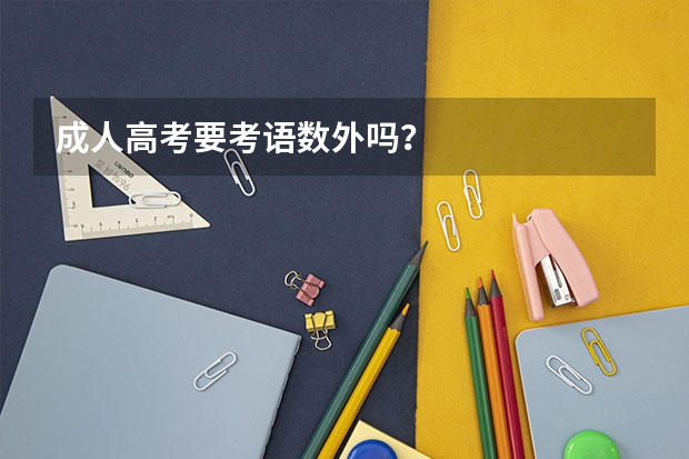 成人高考要考语数外吗?