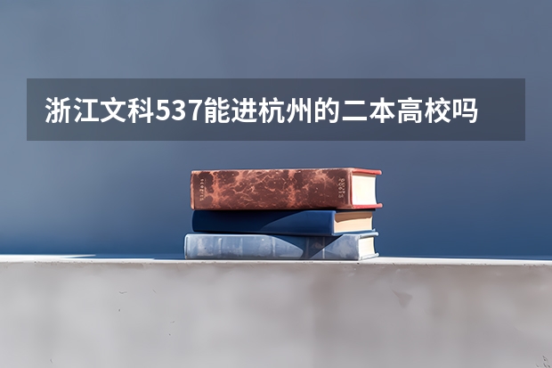 浙江文科537能进杭州的二本高校吗?如果不能,能去浙江的什么二本学校 ?