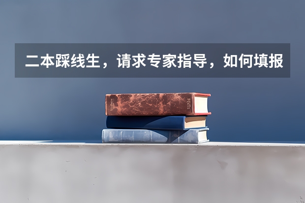 二本踩线生,请求专家指导,如何填报志愿?
