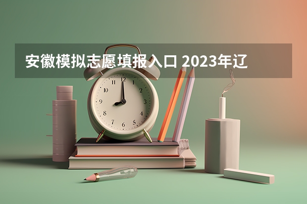 安徽模拟志愿填报入口 2023年辽宁成人高考志愿填报时间:12月7日?