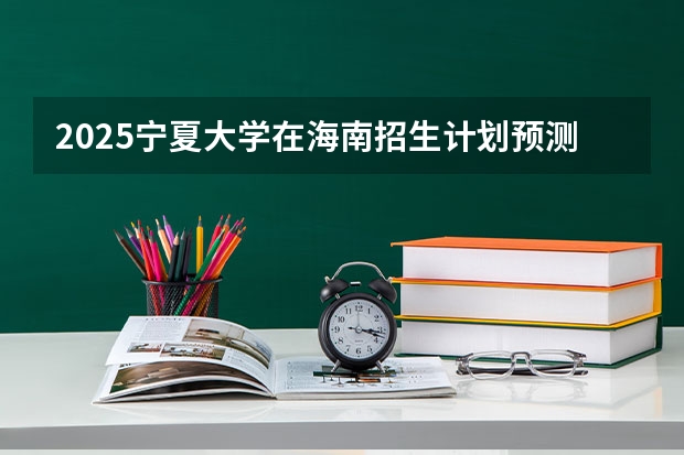 2025宁夏大学在海南招生计划预测