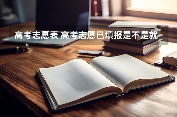 高考志愿表 高考志愿已填报是不是就是填报成功?