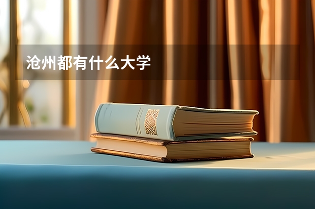 沧州都有什么大学
