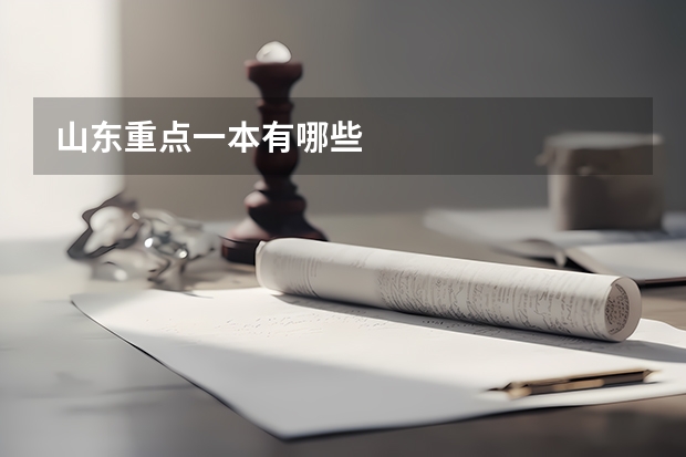 山东重点一本有哪些