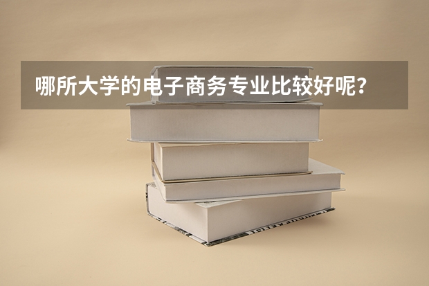 哪所大学的电子商务专业比较好呢?
