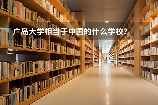 广岛大学相当于中国的什么学校？